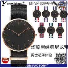 Yxl-009 Custom Dw femmes et hommes montre, pas cher Dw Watch Design, montre en cuir Super Slim Dw